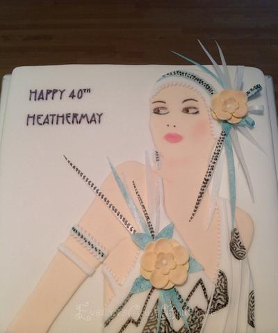 Art Deco Lady - Cake by Evelynscakeboutique