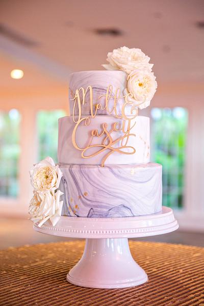 Marbled Wedding Cake - Cake by LadyCakes
