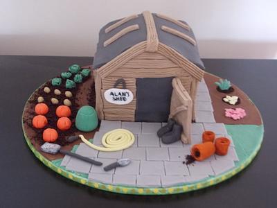 Garden Shed Cake - Cake by CupNcakesbyivy