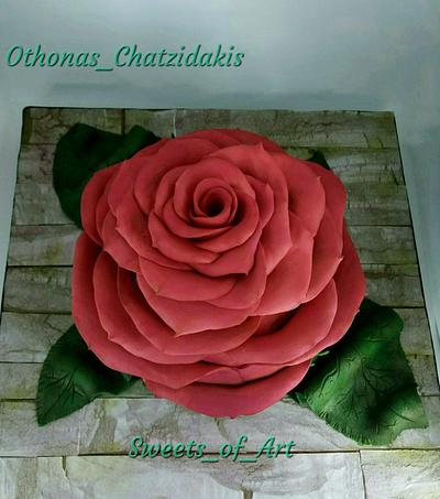 Giant Red Rose - Cake by Othonas Chatzidakis 