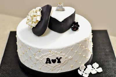 Engagement Cake! - Cake by Sini's Cakery 