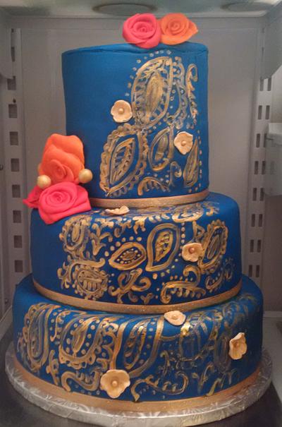 Indian Bridal outfit inspired cake - Cake by Yum Cakes and Treats