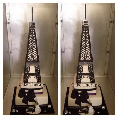 Eiffel Tower Wedding Cake  - Cake by Cake Therapy
