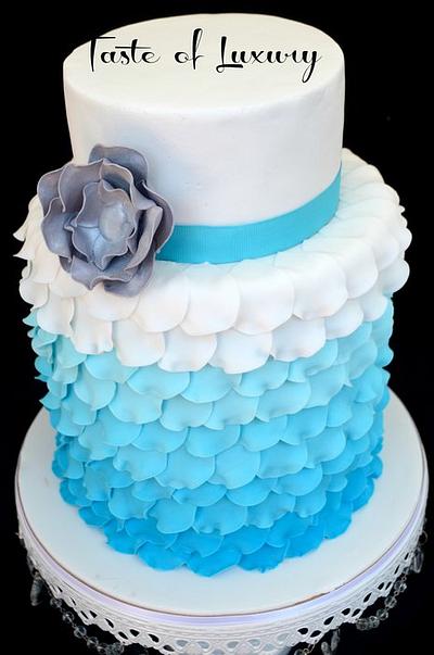 Ombre Petal Wedding Cake - Cake by Suzanne