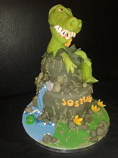 Dinosaur 2 tier - Cake by Joness Cakes