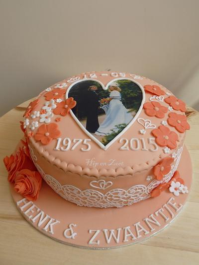 40th anniversary cake - Cake by Bianca
