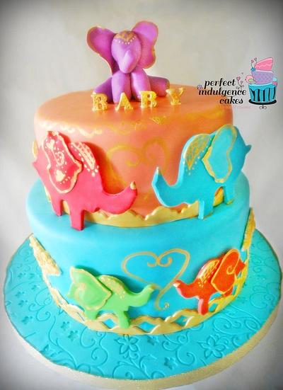 Family of Moroccan Elephants - Cake by Maria Cazarez Cakes and Sugar Art