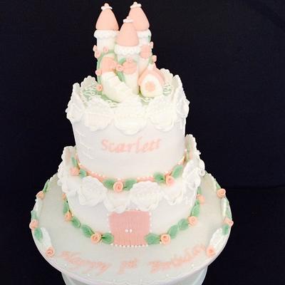 Rose castle for scarlett - Cake by Bubba's cakes 