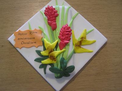 Heliconia flowers  - Cake by Barbora Cakes