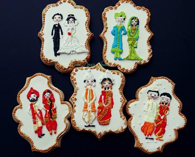 Bride & Groom cookies - Cake by Prachi Dhabaldeb