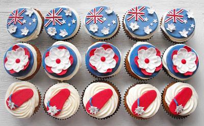 Happy Birthday on Australia Day Cup Cakes - Cake by Esther Scott