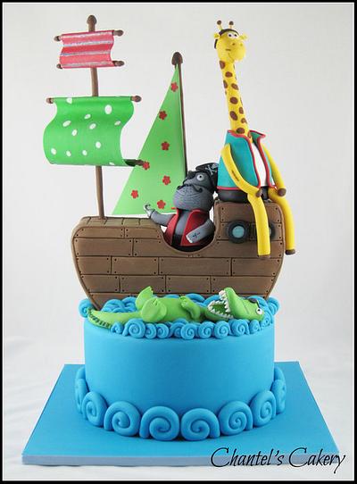 Animal Pirate ship - Cake by Chantel's Cakery