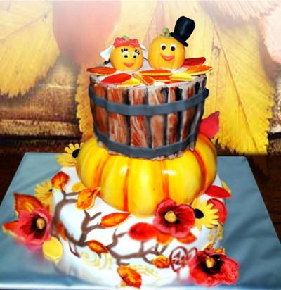 Autumn wedding cake - Cake by Fine cake ketering