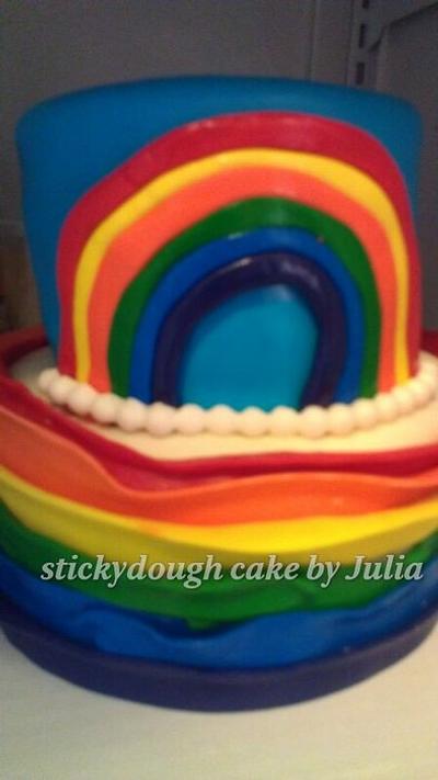 rainbow cake for Lyla - Cake by Julia Dixon