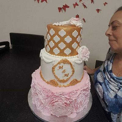 Gâteau de mariage d'Or  - Cake by Ofmia 