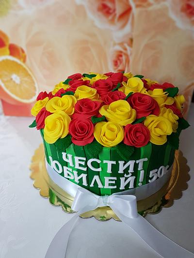 Cake with roses - Cake by Kamelia
