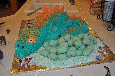 Momma Dino and Eggs - Cake by pharmmom