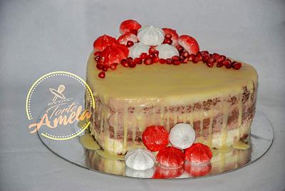 Naked heart drip cake - Cake by Torte Amela