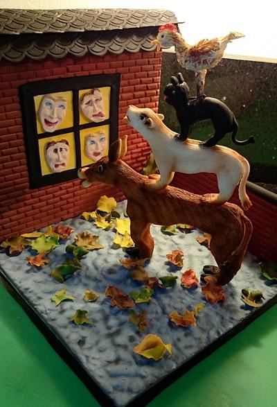 Grimms Brothers Collaboration: The Bremen Town Musicians. - Cake by Iria Jordan