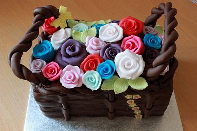 Flower Basket Cake - Cake by SweetSensationsLancs
