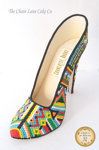 Bead shoe - A Walk on the Wild Side - Cake by The Chain Lane Cake Co.