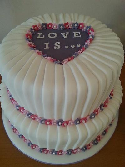 Oh my pleated heart xxx - Cake by White Cherry Cakes