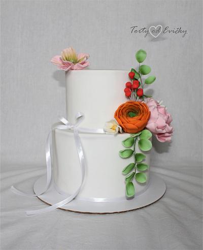 With flowers... - Cake by Cakes by Evička