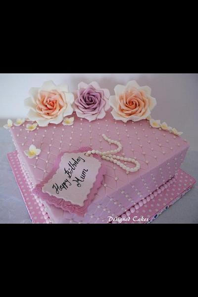 Pearls and Roses - Cake by Urszula Maczka