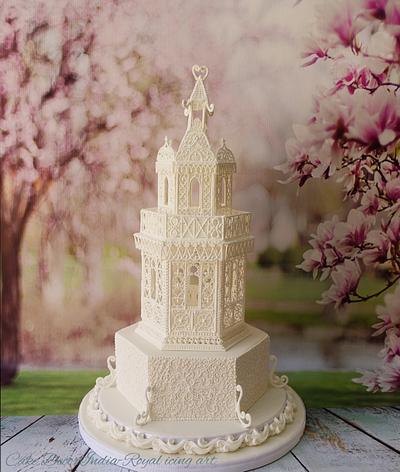 Royal icing Ornamental structure  - Cake by Prachi Dhabaldeb
