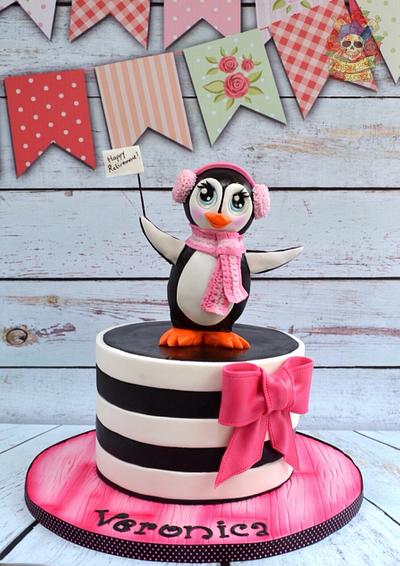 Cute Penguin Cake - Cake by Karen Keaney