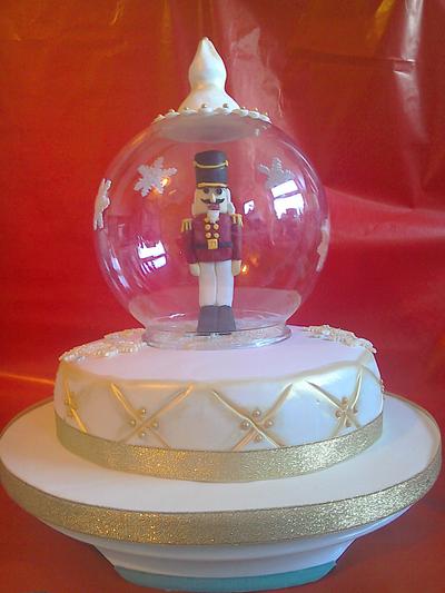 nutcracker snow globe - Cake by jen lofthouse
