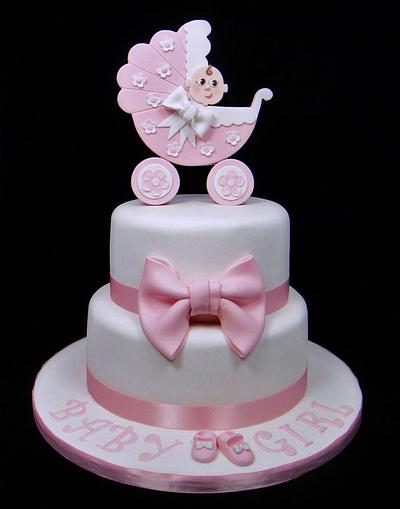 Baby Shower Pram Topper Cake - Cake by Ceri Badham