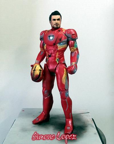 Robert Downey jr Iron Man  - Cake by simonelopezartist