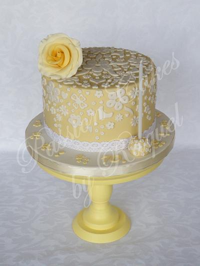 Elegant Cake Lace - Cake by Passion Cakes By Raquel