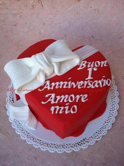 Red Heart Cake - Cake by LaFarfalladiCiocco