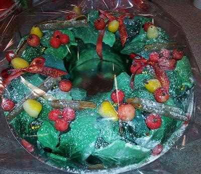 Christmas wreath - Cake by fabiolaviero