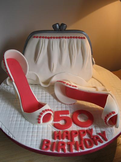 handbag and shoes - Cake by jen lofthouse