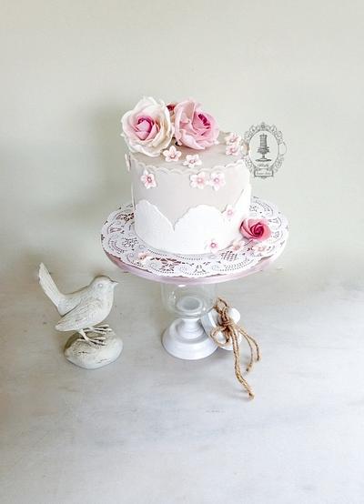Lace & Roses - Cake by Firefly India by Pavani Kaur