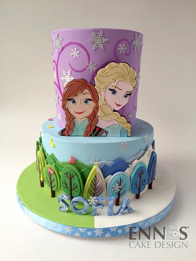 Frozen, summer and winter - Cake by Irina - Ennas' Cake Design