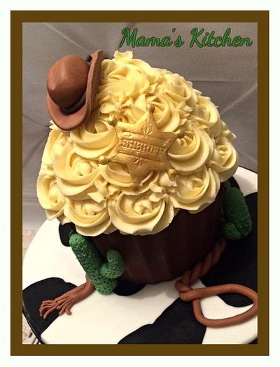 Giant Cowboy Cupcake - Cake by mamaskitchen