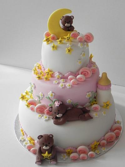 cake baby shower bear  - Cake by cendrine