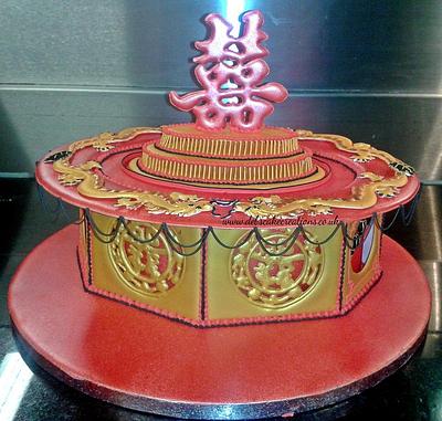 Oriental Wedding Royal iced  Panel Cake - Cake by debscakecreations