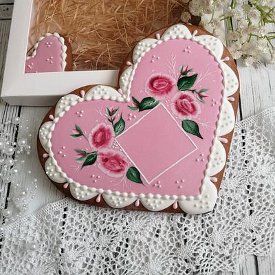  Heart with roses  - Cake by Edyta Kołodziej