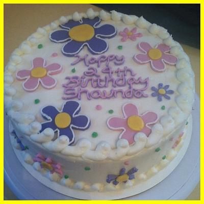 Flower Power Birthday Cake - Cake by Michelle Allen