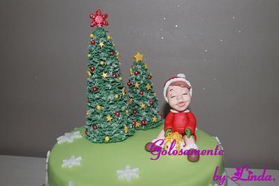 Christmas cake, a sweet happy child - Cake by golosamente by linda