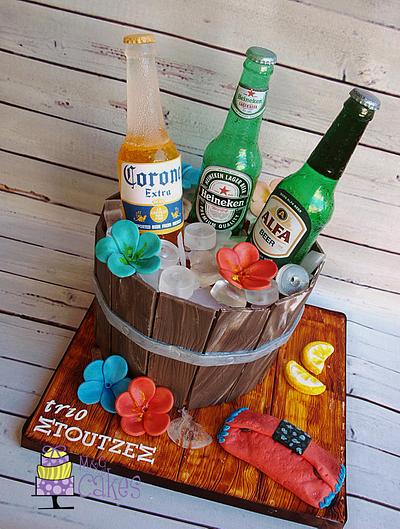 Nothing like a cold beer on a hot day! - Cake by M&G Cakes
