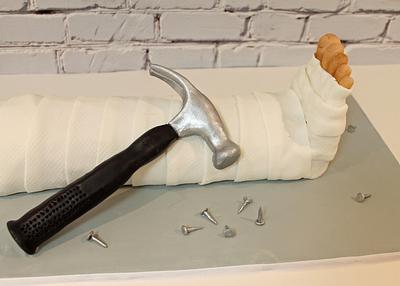 Broken Leg Cake - Cake by Pearls and Spice