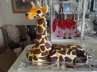 Birthday Giraffe Cake - Cake by queencrab3