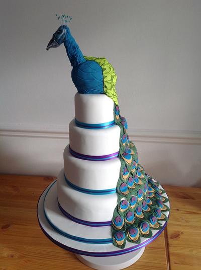 Peacock wedding cake - Cake by Iced Images Cakes (Karen Ker)