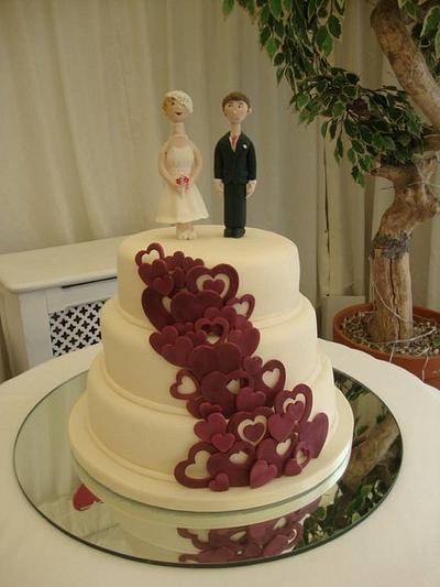Heart wedding cake - Cake by Ruth